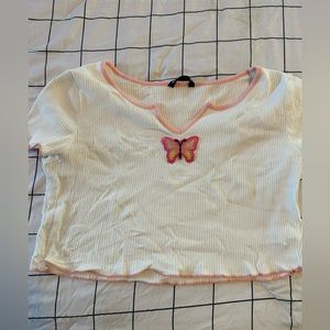 shein butterfly baby tee